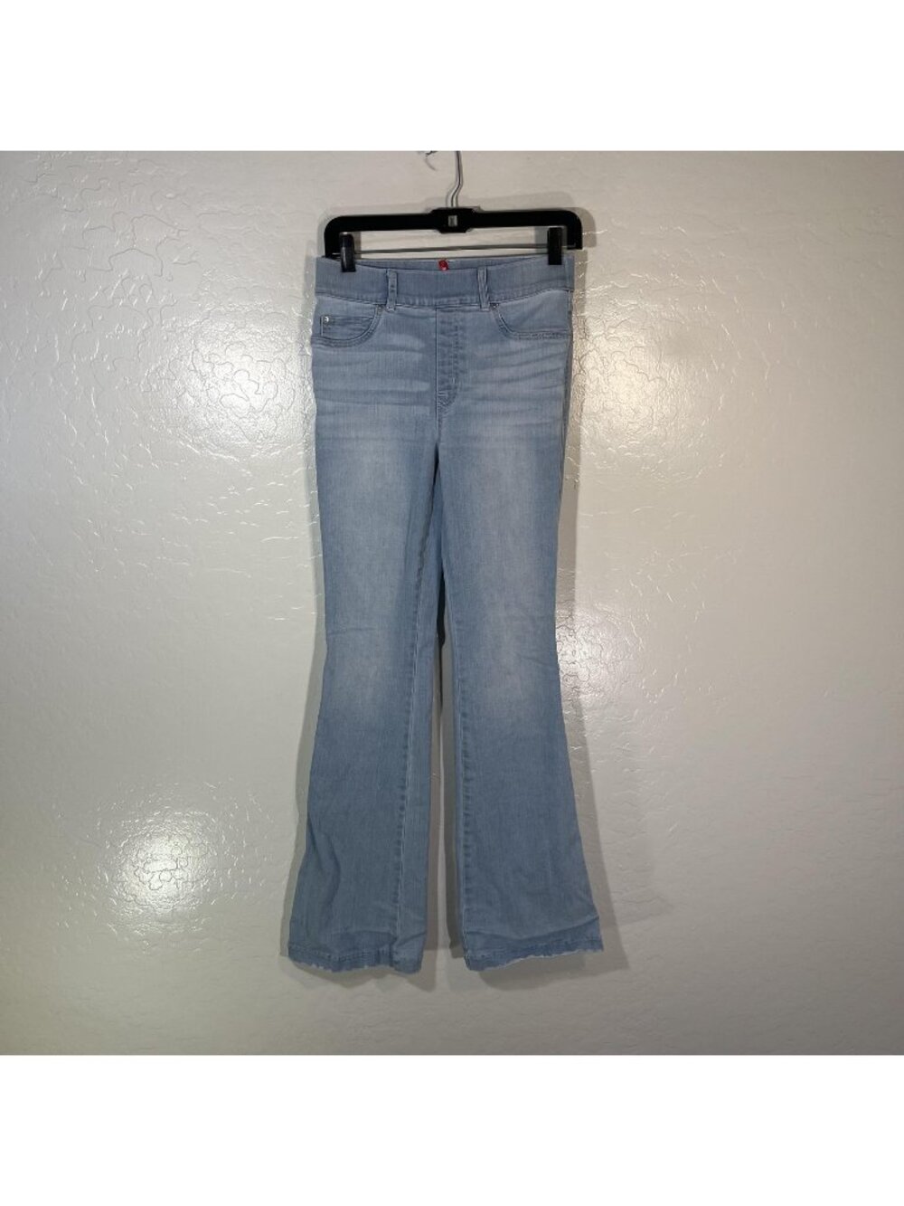 Spanx Jeans Womens S Blue Light Wash High Rise Bootcut Stretch 29x28.5 Denim
